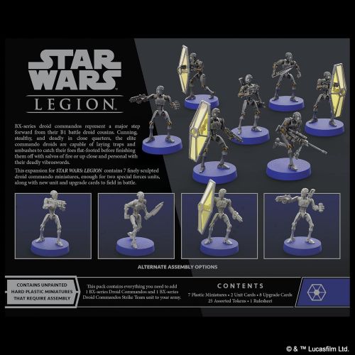  Fantasy Flight Games Star Wars Legion BX-Series Droid Commandos Expansion Two Player Battle Game Miniatures Game Strategy Game for Adults and Teens Ages 14+ Avg. Playtime 3 Hours Made by Atomic Mass Ga