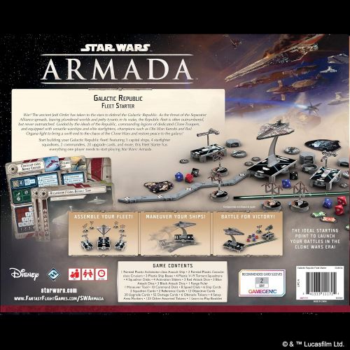  Fantasy Flight Games Star Wars Armada Galactic Republic Fleet Starter EXPANSION Miniatures Battle Game Strategy Game for Adults and Teens Ages 14+ 2 Players Avg. Playtime 2 Hours Made by Fantasy Flight