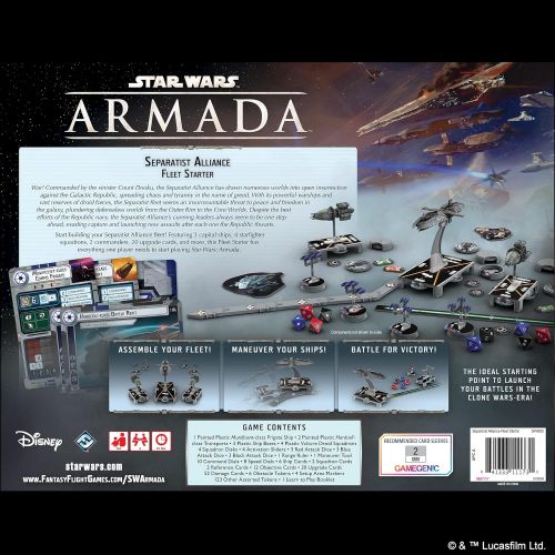  Fantasy Flight Games Star Wars Armada Seperatist Alliance Fleet Starter EXPANSION Miniatures Battle Game Strategy Game for Adults and Teens Ages 14+ 2 Players Avg. Playtime 2 Hours Made by Fantasy Flig