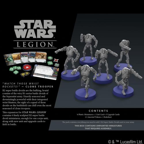  Fantasy Flight Games Star Wars Legion B2 Super Battle Droids Expansion Two Player Battle Game Miniatures Game Strategy Game for Adults and Teens Ages 14+ Average Playtime 3 Hours Made by Atomic Mass Ga