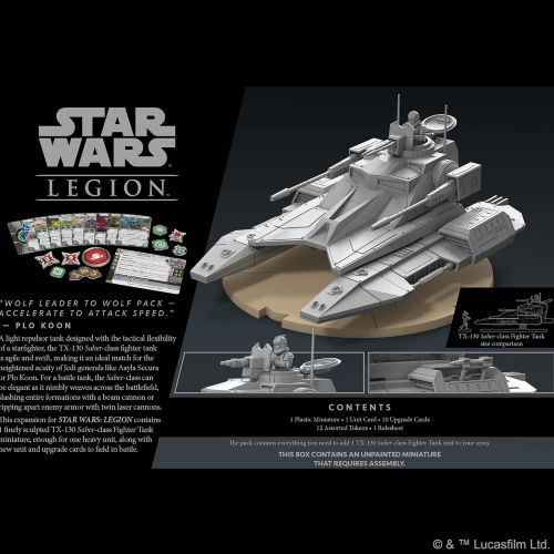  Fantasy Flight Games Star Wars Legion TX-130 Saber-Class Tank Expansion Two Player Battle Game Miniatures Game Strategy Game for Adults and Teens Ages 14+ Average Playtime 3 Hours Made by Atomic Mass G