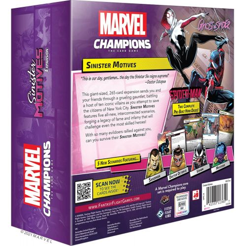  Fantasy Flight Games Marvel Champions The Card Game Sinister Motives Campaign Expansion Strategy Card Game for Adults and Teens Ages 14+ 1-4 Players Avg. Playtime 45-90 Mins Made by Fantasy Flight Game