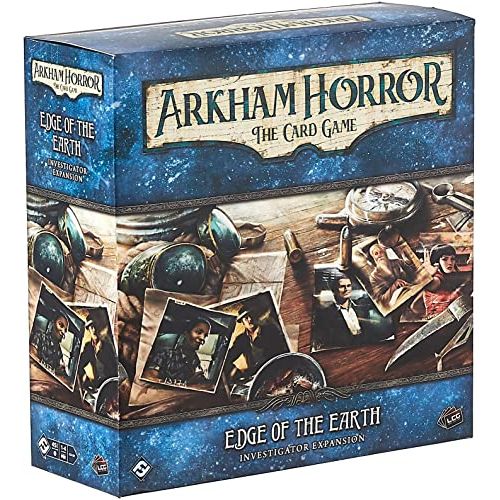  Arkham Horror TCG Edge of The Earth Investigator Expansion Horror Game Mystery Game Cooperative Card Game Ages 14+ 1-2 Players Avg. Playtime 1-2 Hours Made by Fantasy Flight Games