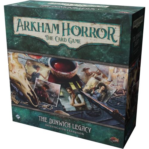  Arkham Horror The Card Game The Dunwich Legacy Investigator Expansion Horror Game Cooperative Mystery Game Ages 14+ 1-2 Players Avg. Playtime 1-2 Hours Made by Fantasy Flight Games