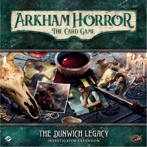  Arkham Horror The Card Game The Dunwich Legacy Investigator Expansion Horror Game Cooperative Mystery Game Ages 14+ 1-2 Players Avg. Playtime 1-2 Hours Made by Fantasy Flight Games