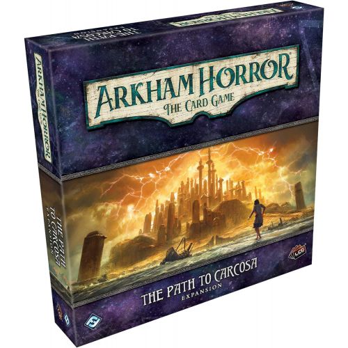  Fantasy Flight Games Arkham Horror The Card Game Path to Carcosa Deluxe EXPANSION Horror Game Mystery Game Cooperative Card Game Ages 14+ 1-2 Players Average Playtime 1-2 Hours Made by Fantasy Flight G