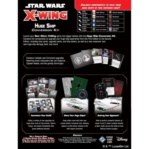  Fantasy Flight Games Star Wars X-Wing 2nd Edition Miniatures Game Huge Ship CONVERSION KIT Strategy Game for Adults and Teens Ages 14+ 2 Players Average Playtime 45 Minutes Made by Atomic Mass Games