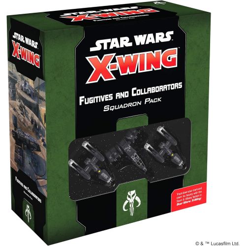  Fantasy Flight Games Star Wars X-Wing 2nd Edition Miniatures Game Fugitives and Collaborators SQUADRON PACK Strategy Game for Adults and Teens Ages 14+ 2 Players Avg. Playtime 45 Mins Made by Atomic Ma