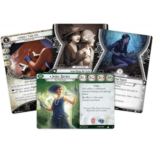  Fantasy Flight Games Arkham Horror The Card Game The Dunwich Legacy Deluxe EXPANSION Horror Game Mystery Game Cooperative Card Game Ages 14+ 1-2 Players Avg. Playtime 1-2 Hours Made by Fantasy Flight G