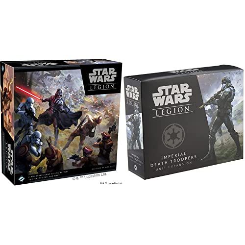  Fantasy Flight Games Star Wars Legion Board Game (Base) Two Player Battle Game & Death Troopers Expansion Two Player Battle Game Miniatures Game Strategy Game for Adults and Teens Ages 14+
