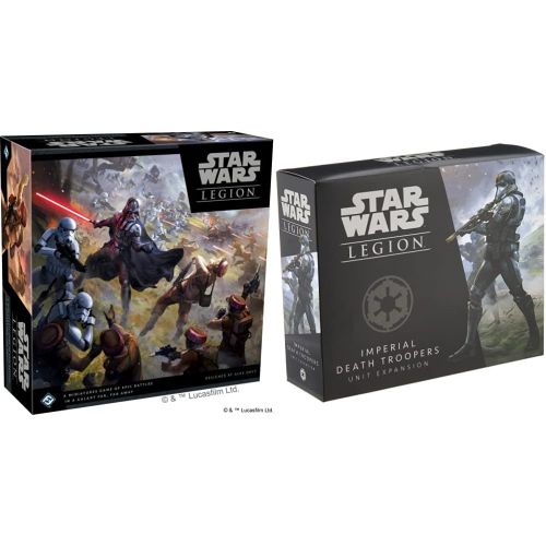  Fantasy Flight Games Star Wars Legion Board Game (Base) Two Player Battle Game & Death Troopers Expansion Two Player Battle Game Miniatures Game Strategy Game for Adults and Teens Ages 14+