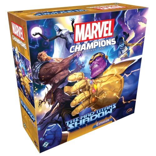  Fantasy Flight Games Marvel Champions The Card Game The Mad Titan’s Shadow CAMPAIGN EXPANSION Strategy Card Game for Adults and Teens Ages 14+ 1-4 Players Avg. Playtime 45-90 Minutes Made by Fantasy Fl