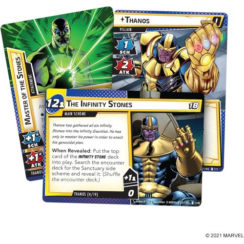  Fantasy Flight Games Marvel Champions The Card Game The Mad Titan’s Shadow CAMPAIGN EXPANSION Strategy Card Game for Adults and Teens Ages 14+ 1-4 Players Avg. Playtime 45-90 Minutes Made by Fantasy Fl