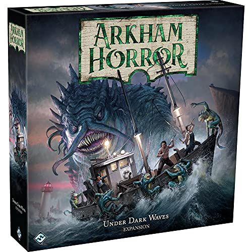  Fantasy Flight Games Arkham Horror 3rd Edition Under Dark Waves Board Game Expansion Mystery Game Cooperative Board Game for Adults Ages 14+ 1-6 Players Average Playtime 2-3 Hours Made by Fantasy Fligh