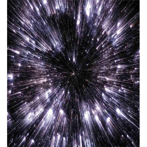  Fantasy Star Girls Boys Child Queen Bedding Sets, Night Duvet Cover Set, Space with Billion Stars Inspiring View Nebula Galaxy Cosmos Infinite Universe, Include 1 Flat Sheet 1 Duvet Cover and 2