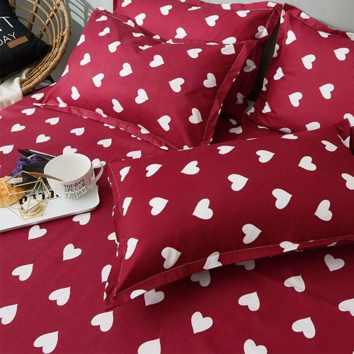 Fantasy Star Girl Style Love Rabbit Comforter Bedding Set, Print 4 Piece Home Decoration Soft Duvet Cover Set, Include 1 Flat Sheet 1 Duvet Cover and 2 Pillow Cases