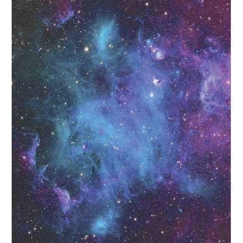  Fantasy Star Girls Boys Child Queen Bedding Sets, Constellation Duvet Cover Set, Outer Space Star Nebula Astral Cluster Astronomy Theme Galaxy Mystery, Include 1 Flat Sheet 1 Duvet Cover and 2