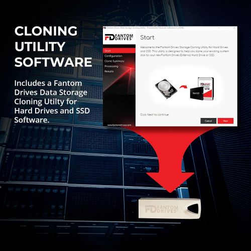  Fantom Drives WD 4TB (4.3TB) 7200RPM Enterprise Hard Drive Upgrade Kit, 3.5, SATA 6.0 Gb/s, 64MB Cache with FD Cloning Utility in USB Flash Drive (HDD4000PC-KIT)