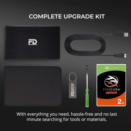  Fantom Drives 2TB Hard Drive Upgrade Kit 2 for Sony PlayStation 4, PS4 Slim, and PS4 Pro