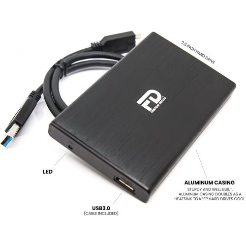  FD Portable 500GB Hard Drive - USB 3.2 Gen 1 - 5Gbps - GForce Mini Aluminum- Compatible with Mac/Windows/PS4/Xbox (GF3BM500U) by Fantom Drives