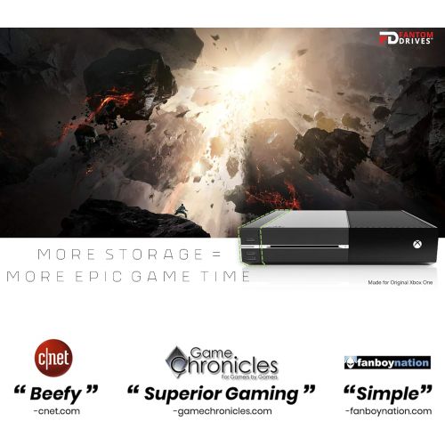  [아마존베스트]Fantom Drives FD 4TB Xbox One Hard Drive Upgrade - Easy Snap-On with 3 USB Ports - with 32GB FD Flash for Media use - Compatible with Original Xbox One Only (XBOX-4TB-SH2)