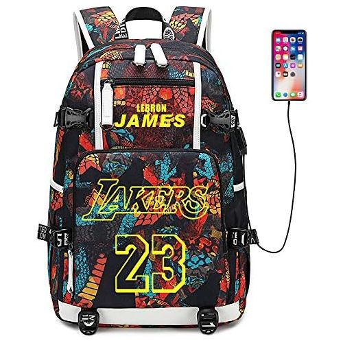  fanwenfeng Basketball Player Star James Multifunction Backpack Travel Student Backpack Fans Bookbag for Men Women