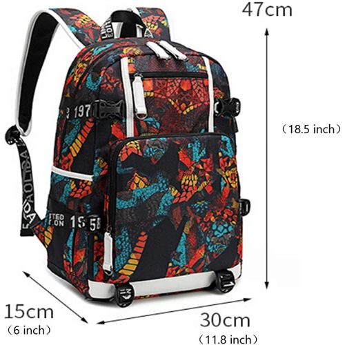  fanwenfeng Basketball Player Star James Multifunction Backpack Travel Student Backpack Fans Bookbag for Men Women