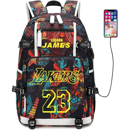  fanwenfeng Basketball Player Star James Multifunction Backpack Travel Student Backpack Fans Bookbag for Men Women