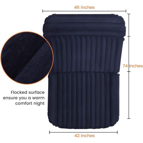  Farasla Inflatable SUV Air Mattress with Inflatable Pillows, Storage Bag, Electric Pump, Repair Kits