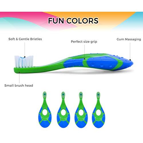  [아마존베스트]Farber Baby Toothbrush & Toddler Toothbrush For 0-2 Years Old | BPA Free with Baby Toothpaste...