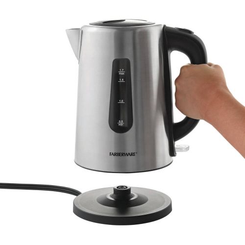  Farberware 1.7L Electric Kettle, Stainless Steel