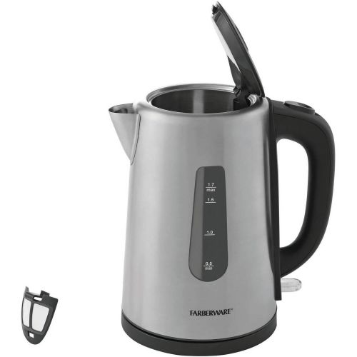  Farberware 1.7L Electric Kettle, Stainless Steel