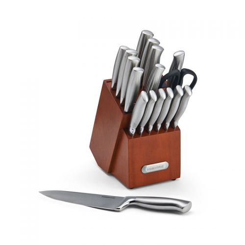  Farberware Edgekeeper 18-Piece Forged Stainless Steel Knife Block Set