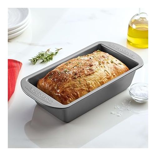  Farberware Nonstick Bakeware 9-Inch x 5-Inch Loaf Pan, Gray -