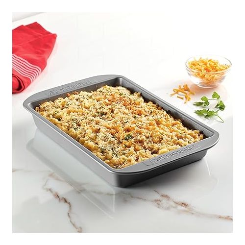  Farberware Nonstick Bakeware Baking Pan / Nonstick Cake Pan, Rectangle - 9 Inch x 13 Inch, Gray