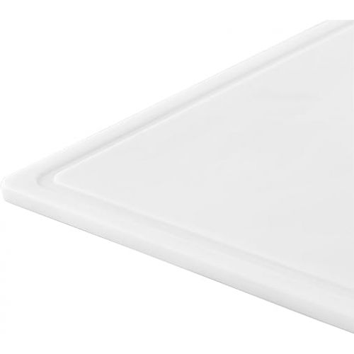  Farberware Extra-Large Plastic Cutting Board with Perimeter Juice Groove, Dishwasher-Safe Kitchen Chopping Board, 15x20-Inch, White