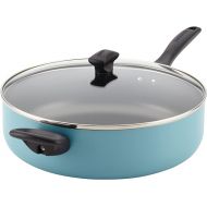 Farberware Dishwasher Safe Nonstick Jumbo Cooker/Saute Pan with Helper Handle -Aluminum, 6 Quart, Blue