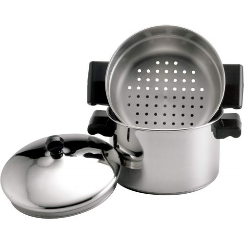  [아마존 핫딜] Farberware 70043 Stack N Steam 3-Qt. Covered Saucepot Insert Stainless Steel Steamer Set, 3-Quart