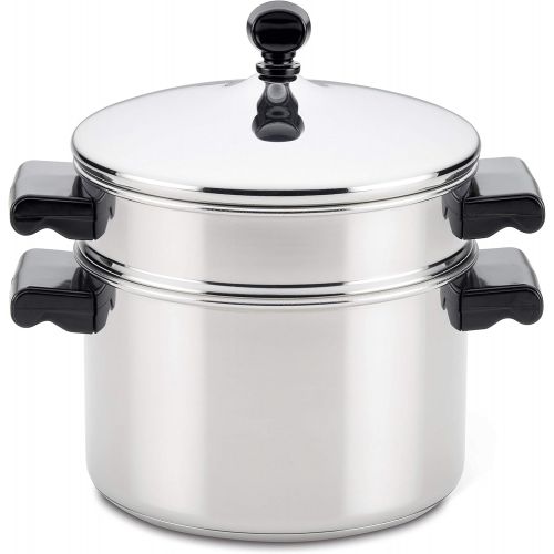  [아마존 핫딜] Farberware 70043 Stack N Steam 3-Qt. Covered Saucepot Insert Stainless Steel Steamer Set, 3-Quart