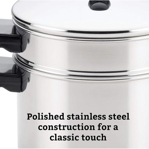  [아마존 핫딜] Farberware 70043 Stack N Steam 3-Qt. Covered Saucepot Insert Stainless Steel Steamer Set, 3-Quart