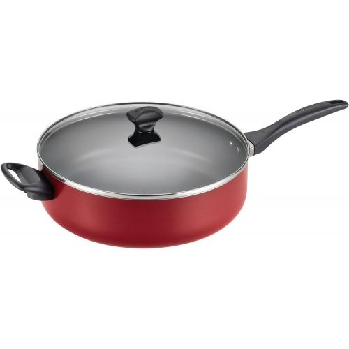  [아마존베스트]Farberware Dishwasher Safe Nonstick Aluminum Covered Jumbo Cooker with Helper Handle, 6-Quart, Red