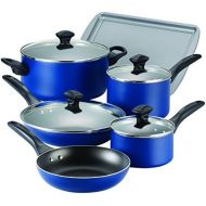 [아마존베스트]Farberware 21891 Dishwasher Safe Nonstick Cookware Pots and Pans Set, 15 Piece, Blue