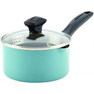 [아마존베스트]Farberware 21945 Dishwasher Safe Nonstick Sauce Pan/Saucepan with Straining and Lid, 1 Quart, Blue