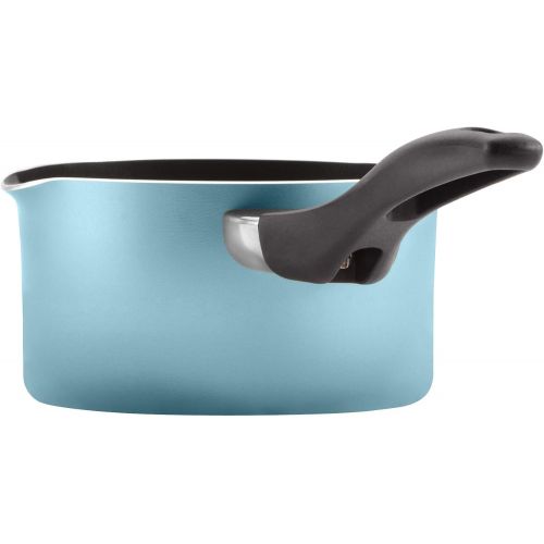  [아마존베스트]Farberware 21945 Dishwasher Safe Nonstick Sauce Pan/Saucepan with Straining and Lid, 1 Quart, Blue