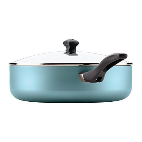  [아마존베스트]Farberware Dishwasher Safe Nonstick Aluminum 6-Quart Covered Jumbo Cooker with Helper Handle, Aqua