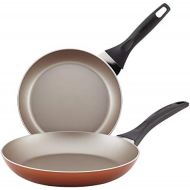 [아마존베스트]Farberware 21949 Dishwasher Safe Nonstick Fry Pan Skillet Set, 8 Inch and 10 Inch, Copper