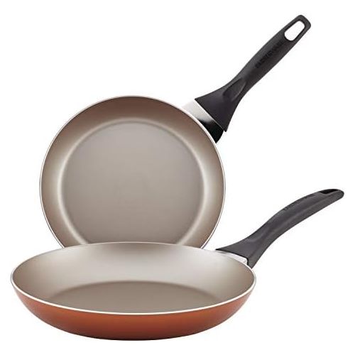  [아마존베스트]Farberware 21949 Dishwasher Safe Nonstick Fry Pan Skillet Set, 8 Inch and 10 Inch, Copper