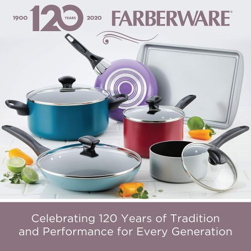  [아마존베스트]Farberware 21949 Dishwasher Safe Nonstick Fry Pan Skillet Set, 8 Inch and 10 Inch, Copper