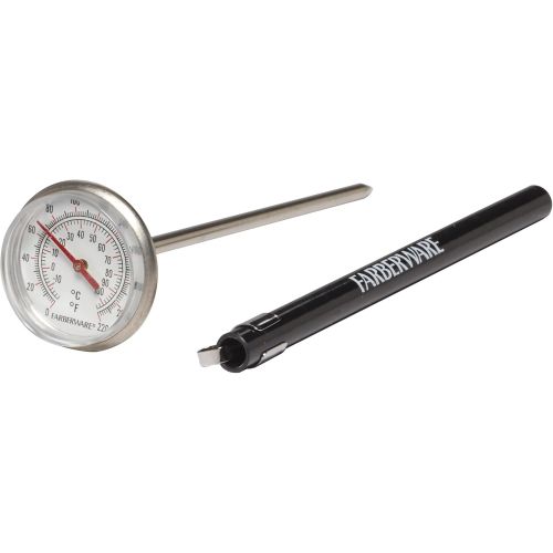  Farberware Protek Instant Read Pocket Holder Thermometer, One Size, Stainless Steel: Kitchen & Dining