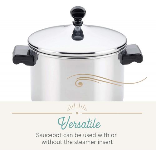  Farberware Classic Stainless Steel Sauce Pan/Saucepan with Lid, 1 Quart, Silver,50000